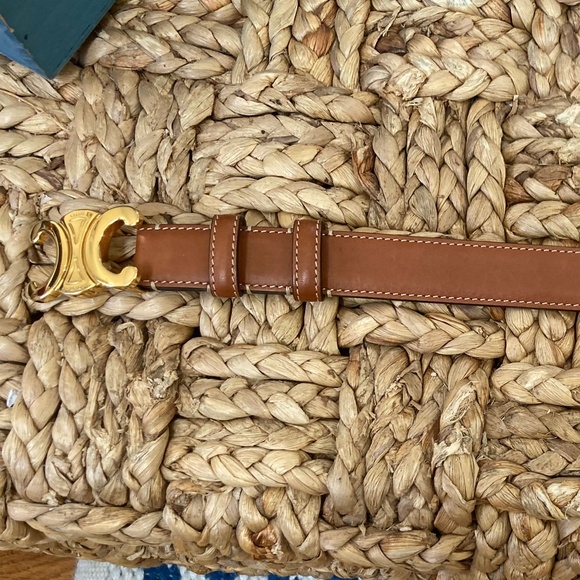 Celine Medium Triomphe Belt in Natural Calf Skin Size 75 - Picture 8 of 16